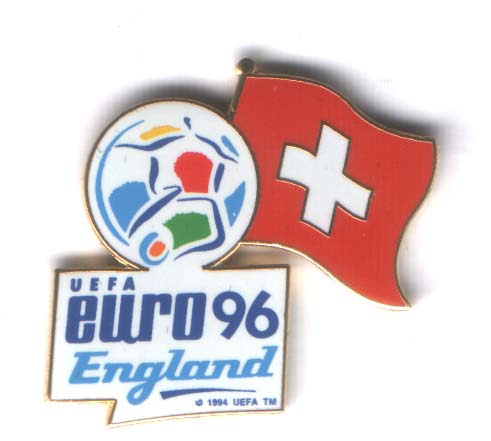 Euro 96 logo pin Sveitsisk flagg